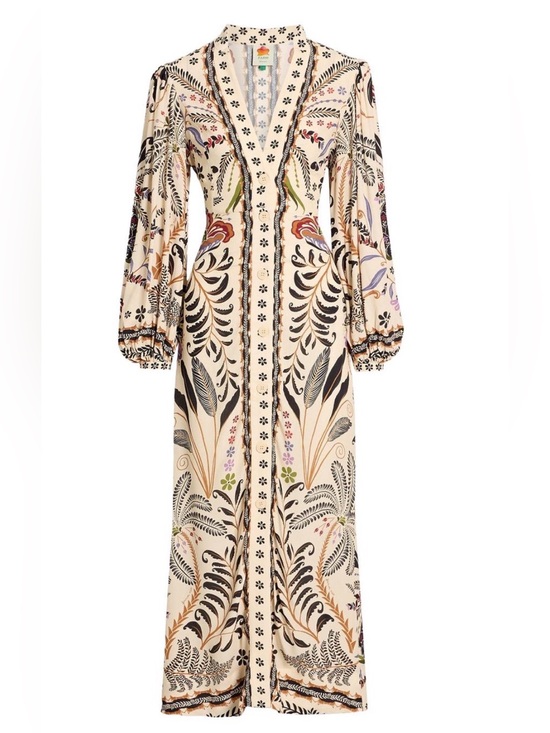 FARM RIO Dresses & Skirts - FARM RIO classic nature maxi dress in sand NEW NWT
